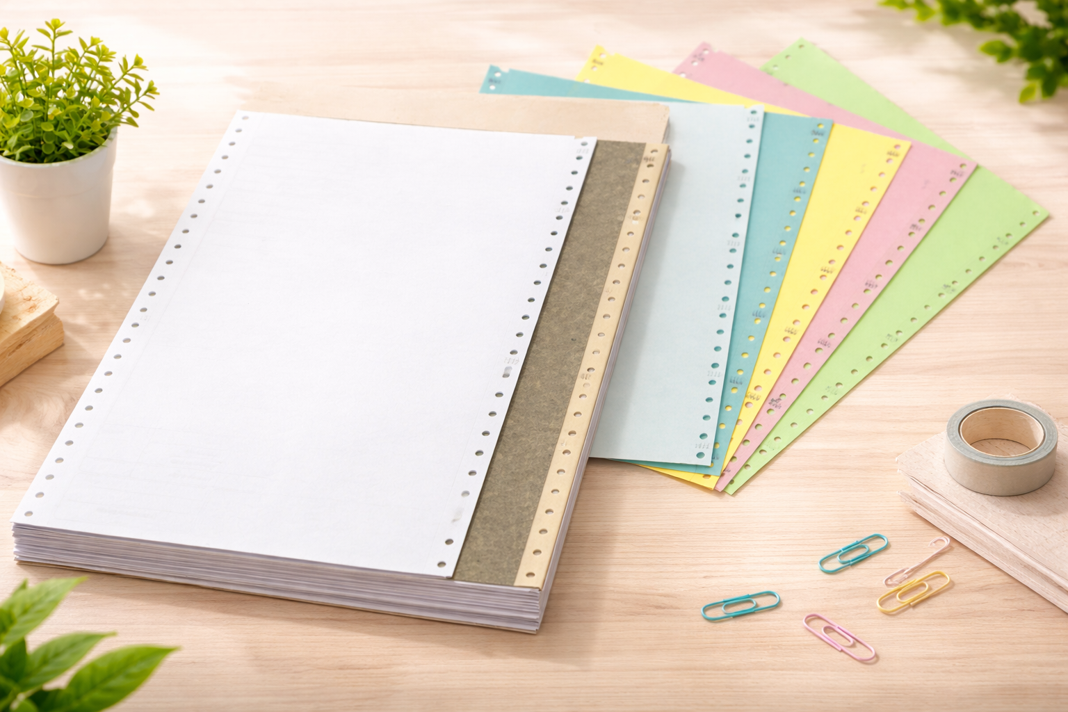 กระดาษคอมพิวเตอร์ฟอร์มต่อเนื่อง Stock Forms