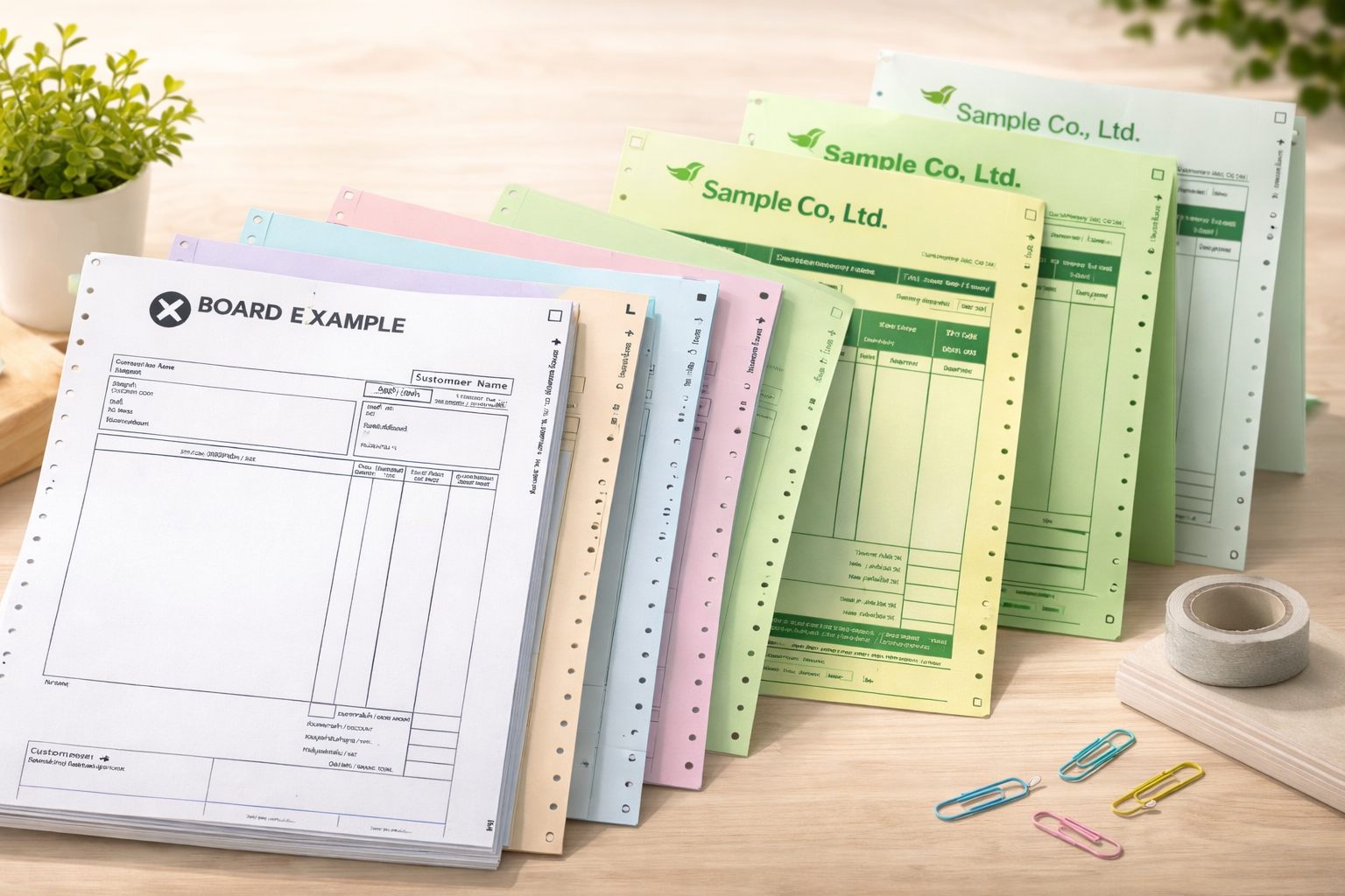แบบพิมพ์ฟอร์มกระดาษต่อเนื่อง Business Forms